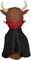 3.5' Gemmy Airblown Inflatable Halloween Highland Cow as Vampire Yard Decoration 554026